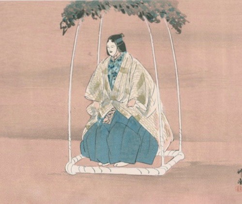 Unai revealed as a tormented ghost (Motomezuka, Act 2), by Tsukioka Kogyo (1869–1927).
Circa 1900, woodblock print. From Core of Culture