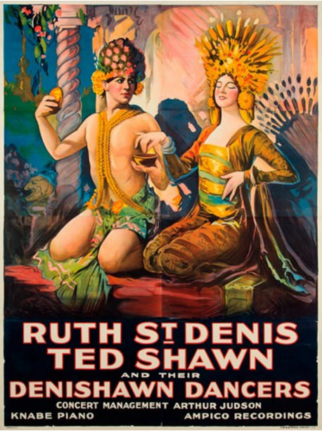 Ted Shawn and Ruth St. Denis, founders of Denishawn. Poster, Hegeman print. 1926. From Core of Culture 