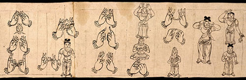 Mudra Drawings. Tang dynasty, c. 851–900, ink on paper. London, British Museum. 1919,0101,0.83+ (Ch. 00143). ©The Trustees of the British Museum