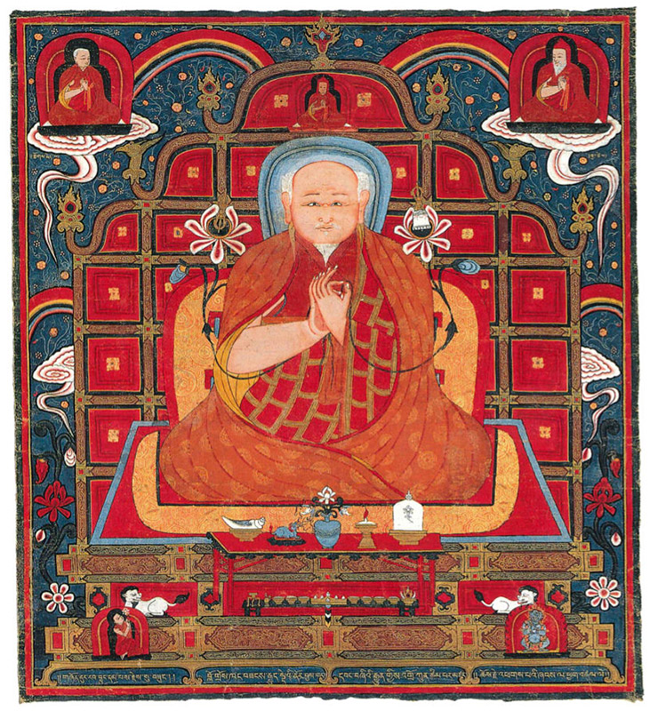 Sabzang Pakpa Zhonnu Lotro (1358–1412/24). Sakya School, early 15th century Tibet, central region. Painting on cloth, 47 x 52.5 cm