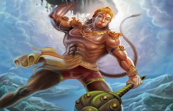印度史詩《羅摩衍那》中的神猴「哈奴曼」（網絡圖片）