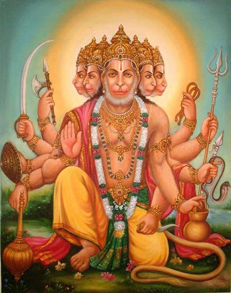 古印度史詩《羅摩衍那》中的神猴「哈奴曼」（網絡圖片）