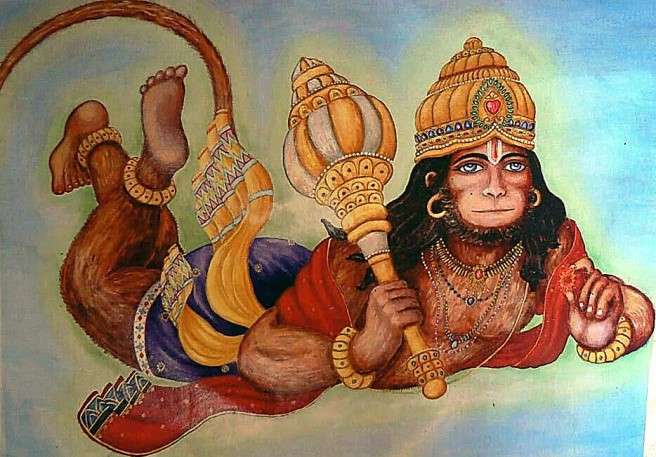 古印度史詩《羅摩衍那》中的神猴「哈奴曼」（網絡圖片）