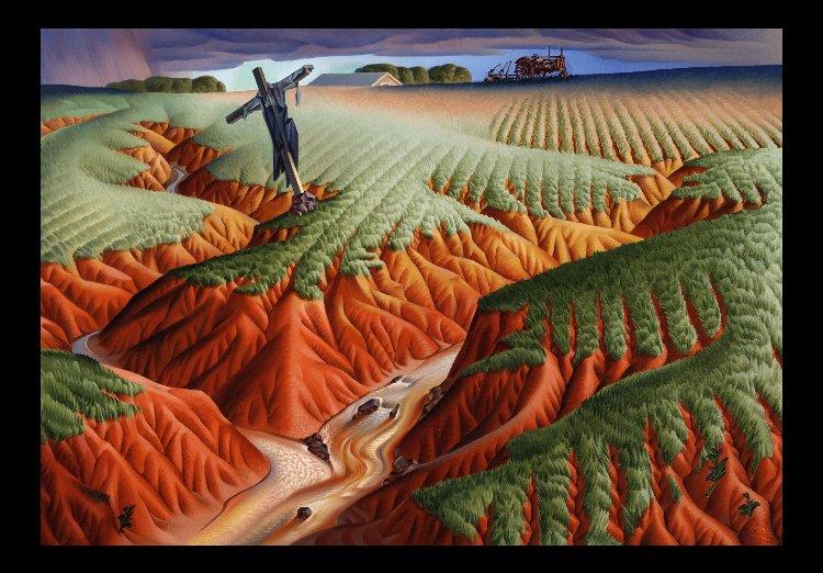 「自然的國度：美國藝術與環境」展覽將展出亞歷山大·霍格（1939年）的「被釘十字架的土地」。這個展覽將在皮博迪埃塞克斯博物館舉行。