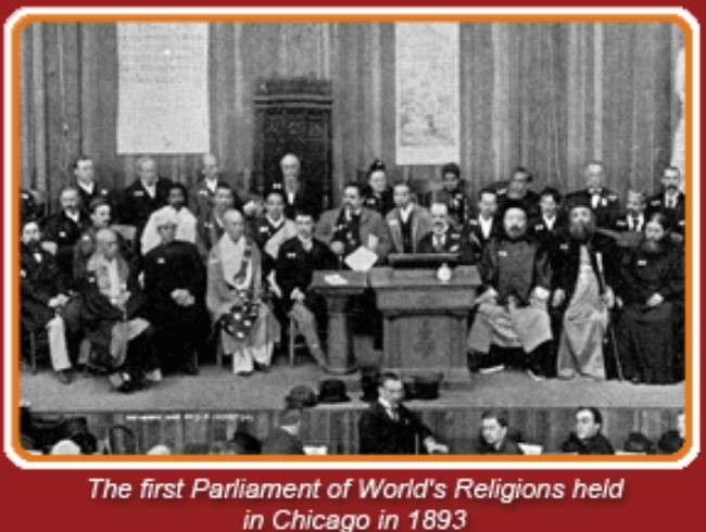 圖二 首屆世界宗教會議於1893年在美國芝加哥舉行。 (網上圖片)